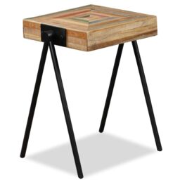 Berkfield Home Side Table Solid Reclaimed Teak - thumbnail 1