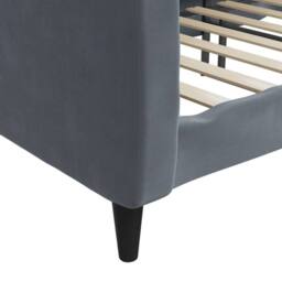 Berkfield Home Day Bed Dark Grey 90x190 cm Velvet - thumbnail 6
