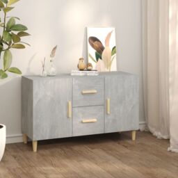 Berkfield Home Sideboard Concrete Grey 100x36x60 cm Engineered Wood - Size: 100 x 36 x 60 cm - thumbnail 1