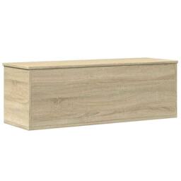 Berkfield Home Storage Box Sonoma Oak 102x35x35 cm Engineered Wood in Tan - Size: 102 x 35 x 35 cm - thumbnail 6
