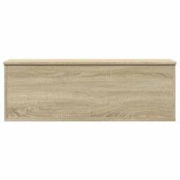Berkfield Home Storage Box Sonoma Oak 102x35x35 cm Engineered Wood in Tan - Size: 102 x 35 x 35 cm - thumbnail 4