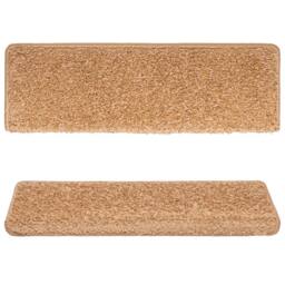 Berkfield Home Carpet Stair Treads 15 pcs 65x21x4 cm Beige - Size: Medium - thumbnail 4