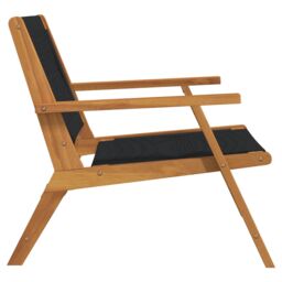 Berkfield Home Garden Chairs 2 pcs Black 67x77x73 cm Solid Wood Acacia in Brown - Size: 67 x 77 x 73 cm - thumbnail 7