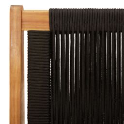 Berkfield Home Garden Chairs 2 pcs Black 67x77x73 cm Solid Wood Acacia in Brown - Size: 67 x 77 x 73 cm - thumbnail 9