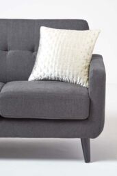 Homescapes Crushed Velvet Cushion Cover in Cream - Size: 30 cm x 50 cm - thumbnail 4