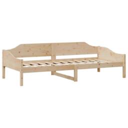 Berkfield Home Bed Frame without Mattress 90x190 cm Single Solid Wood Pine in Light Brown - thumbnail 4