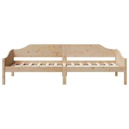 Berkfield Home Bed Frame without Mattress 90x190 cm Single Solid Wood Pine in Light Brown - thumbnail 5