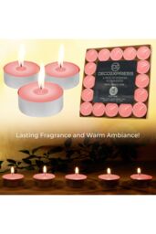 Deco Express Scented 25 Packs Tealights - Toasted Marshmallows in Pink - thumbnail 6