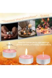 Deco Express Scented 25 Packs Tealights - Toasted Marshmallows in Pink - thumbnail 3