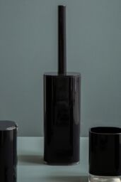 Orsina Unique White Acrylic Toilet Brush Holder, Slim Bathroom Cleaning Brush, Lightweight Toilet Brush Holder in Black - thumbnail 3