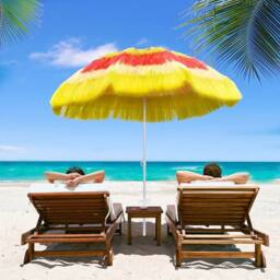 Kelvenix Hawaiian Parasol Sun Shelter Folding in Yellow - Size: 0.6m2 - thumbnail 5