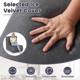 Costway Soft Floor Chair Lazy Sofa w/ Detachable Headrest Reading Chair in Grey - thumbnail 6