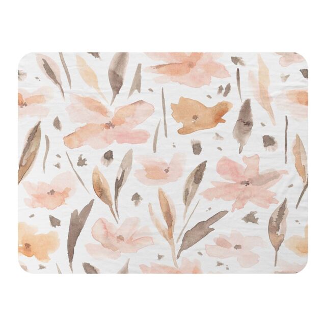 Benjamin Tate Design Pink Watercolour Blanket in Natural - Size: 120 cm x 150 cm - image 1