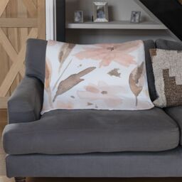 Benjamin Tate Design Pink Watercolour Blanket in Natural - Size: 120 cm x 150 cm - thumbnail 2