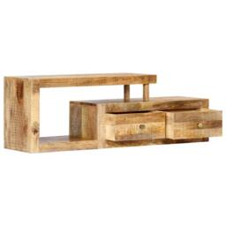 Berkfield Home TV Cabinet 120x30x40 cm Solid Mango Wood in Brown - Size: 120 x 30 x 40 cm - thumbnail 4