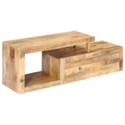 Berkfield Home TV Cabinet 120x30x40 cm Solid Mango Wood in Brown - Size: 120 x 30 x 40 cm - thumbnail 6