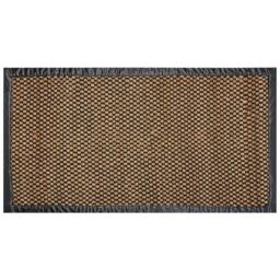 Wyld and Coco Handwoven Jute Rug 80 x 150 cm - Black and Beige with Leather Accents - Size: 80 cm x 150 cm - thumbnail 3