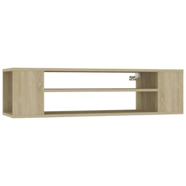 Berkfield Home Hanging TV Cabinet Sonoma Oak 100x30x26.5 cm Engineered Wood in Light Tan - image 1