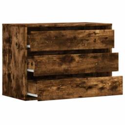 Berkfield Home Corner Chest of Drawers Smoked Oak 80x41x58 cm Engineered Wood in Brown - Size: 80 x 41 x 58 cm - thumbnail 5