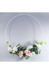 KDMD Silver Flower Hoop 50cm 2 Pack - thumbnail 2