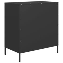 Berkfield Home Sideboard¬†Black 68x39x73.5 cm Cold-rolled Steel in Black - thumbnail 7
