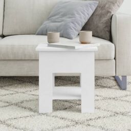 Berkfield Home Coffee Table White 40x40x42 cm Engineered Wood - Size: 40 x 40 x 42 cm - thumbnail 3