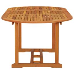 Berkfield Home Garden Table 200x100x75 cm Solid Wood Eucalyptus in Brown - Size: 200 x 100 x 75 cm - thumbnail 3