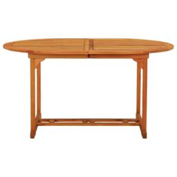 Berkfield Home Garden Table 200x100x75 cm Solid Wood Eucalyptus in Brown - Size: 200 x 100 x 75 cm - thumbnail 6