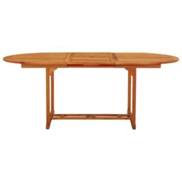 Berkfield Home Garden Table 200x100x75 cm Solid Wood Eucalyptus in Brown - Size: 200 x 100 x 75 cm - thumbnail 2