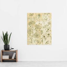 "Artery8 Leaves From Nature No 9 Botanical Jones Vintage Wall Art Print Poster in Beige - Size: W24"" x H32""" - thumbnail 4