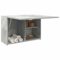 Berkfield Home Bathroom Wall Cabinet Concrete Grey 60x25x40 cm Engineered Wood - Size: 60 x 25 x 40 cm - thumbnail 4