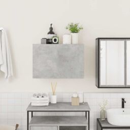 Berkfield Home Bathroom Wall Cabinet Concrete Grey 60x25x40 cm Engineered Wood - Size: 60 x 25 x 40 cm - thumbnail 3