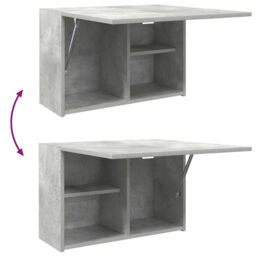 Berkfield Home Bathroom Wall Cabinet Concrete Grey 60x25x40 cm Engineered Wood - Size: 60 x 25 x 40 cm - thumbnail 9