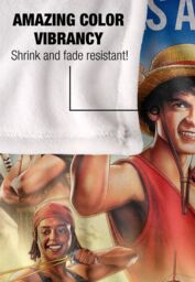 Netflix One Piece Straw Hat Crew Officially Licensed Silky Touch Super Soft Throw Blanket 152 x 127 cm in White - thumbnail 4