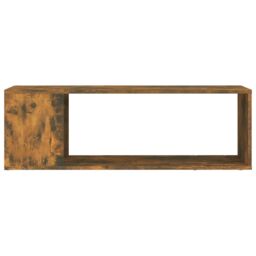 Berkfield Home TV Cabinet Smoked Oak 100x24x32 cm Engineered Wood in Brown - Size: 100 x 24 x 32 cm - thumbnail 5