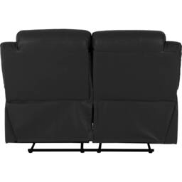 Seconique Roma 2 Seater Recliner Sofa - Black Faux Leather - thumbnail 8