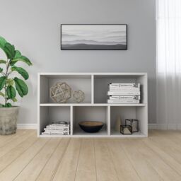 Berkfield Home Book Cabinet/Sideboard White 50x25x80 cm Engineered Wood - Size: 50 x 25 x 80 cm - thumbnail 6