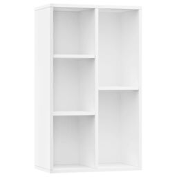 Berkfield Home Book Cabinet/Sideboard White 50x25x80 cm Engineered Wood - Size: 50 x 25 x 80 cm - thumbnail 2