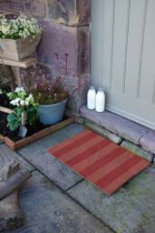 Artsy Mats Pink Stripe Coir Doormat (60 x 40cm) in Brown - Size: 40 cm x 60 cm - thumbnail 6