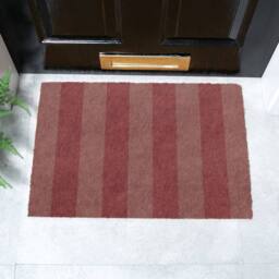 Artsy Mats Pink Stripe Coir Doormat (60 x 40cm) in Brown - Size: 40 cm x 60 cm