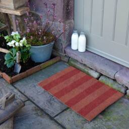 Artsy Mats Pink Stripe Coir Doormat (60 x 40cm) in Brown - Size: 40 cm x 60 cm - thumbnail 3
