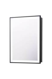 Living and Home Modern Black Surface Mount LED Mirror Cabinet - thumbnail 4