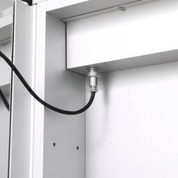 Living and Home Modern Black Surface Mount LED Mirror Cabinet - thumbnail 7
