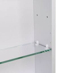 Living and Home Modern Black Surface Mount LED Mirror Cabinet - thumbnail 8