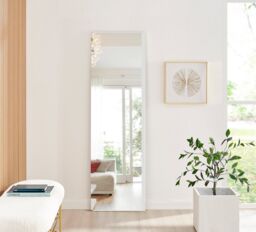 FurnitureboxUK Emma Full Length Extra Large 170x50cm Framed Rectangular Vertical Living Room Hallway Wall Mirror in White - Size: 170x50 cm - thumbnail 2