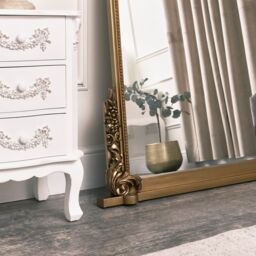 Melody Maison Extra Large Arch Antique Gold Ornate Overmantle Mirror - 1.52m X 1.28m - thumbnail 5