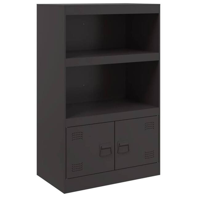 Berkfield Home Sideboard Black 67x39x107 cm Steel - Size: 67 x 39 x 107 cm - image 1