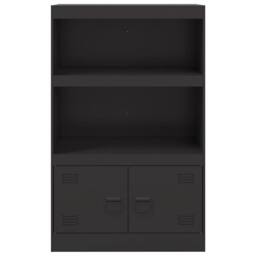 Berkfield Home Sideboard Black 67x39x107 cm Steel - Size: 67 x 39 x 107 cm - thumbnail 6
