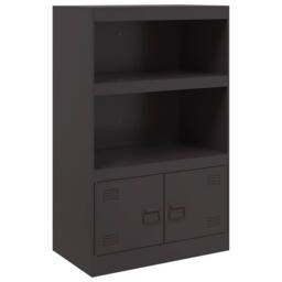Berkfield Home Sideboard Black 67x39x107 cm Steel - Size: 67 x 39 x 107 cm - thumbnail 1