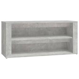 Berkfield Home Shoe Rack Concrete Grey 100x35x45 cm Engineered Wood - Size: 100 x 35 x 45 cm - thumbnail 3
